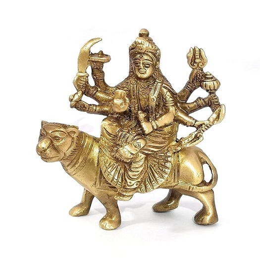 Handicraft Large Brass Durga Goddess Idol